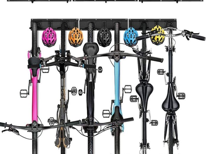 Bike Storage Rack Garage Wall Mount Hanger for Bicycles and Helmets, Heavy Duty Tools Storage Hooks Adjustable Home Space Saving (FREE POSTAGE)