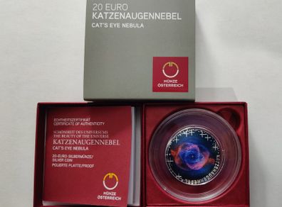 Austria 20 Euro Silver (.925) Proof Coin 2026 - Cats Eye Nebula