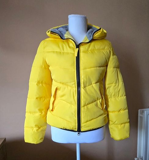 Autumn / Winter boys girls coat - bright yellow - as new
