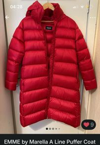 Red Puffa Coat by EMMe