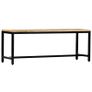 Dining Bench 120 cm Solid Rough Mango Wood Image 2