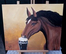 Original Painting  Guinness, a Horse of a Drink