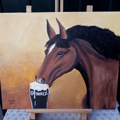 Original Painting  Guinness, a Horse of a Drink