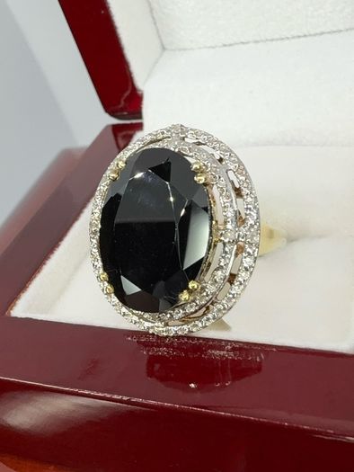 Silver Black & Gold Stunning statement ring