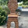 Solid Walnut Sgabello Hall Chair - 1840-1850 (must see) Image 5