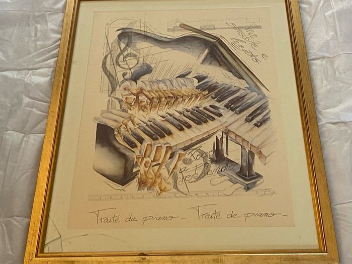 Framed print - piano