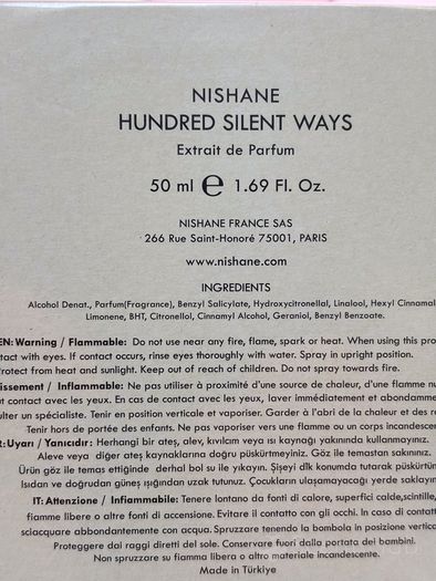 Nishane, Hundred Silent Ways, 50ml