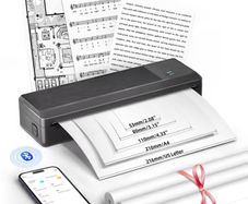 BORN4SHIP A4 Thermal Printer Portable Bluetooth Printer with 3 Rolls of Paper