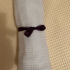 Baby White Blanket. Ideal for Buggy / Moses basket