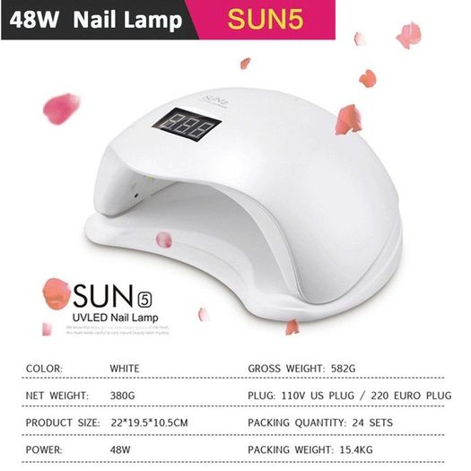 NEW 48W SUN5 Professional LED UV Nail Lamp Led Nail Light Nail Dryer Toe Finger Kit Paint