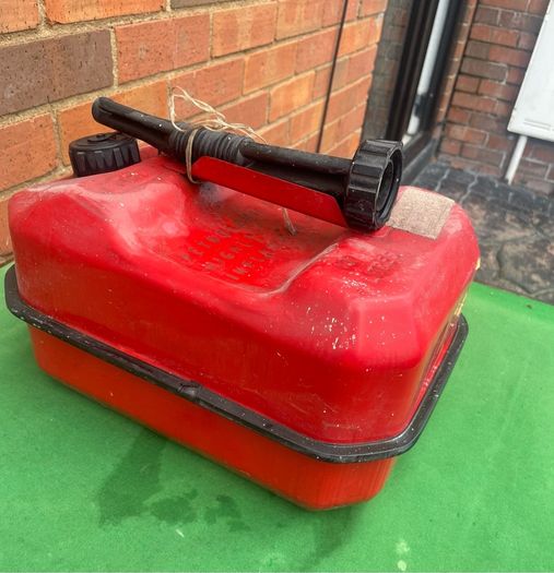 1970s Vintage Metal Petrol Can