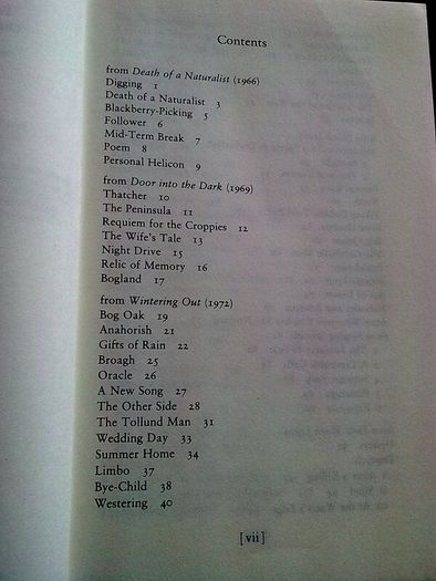 Seamus Heaney new selected poems 1966-1987 Ireland Irish