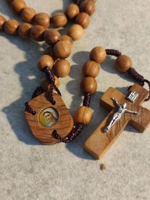 Set Of  Rosary Made Of Olive Wood From Medjugore