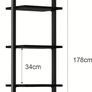 NEW SALE | Bookshelf Wall Mounted, Ladder Shelf, 5-Tier Bookcase Rack, Storage Unit with Metal Frame Image 2