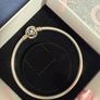 Pandora Silver Bangle Moments Encircled Rose Clasp Image 2