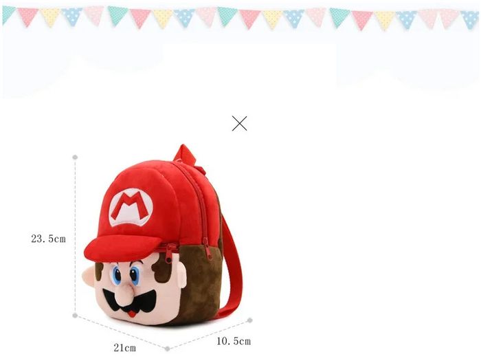 Super Mario Bros Plush Backpack Pokemon Pikachu Anime Figure Stuffed Toy Soft Cute Baby School Bag Children Birthday Gifts