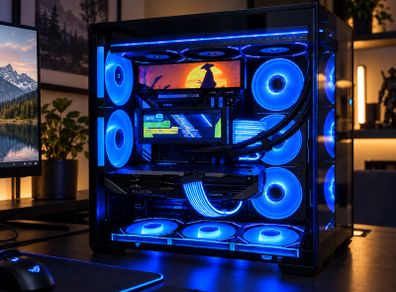 Gaming Pc Ryzen 7 7800x3d Rx 9070 32gb Ddr5 B850 Wifi 7 Dual Lcd Rgb