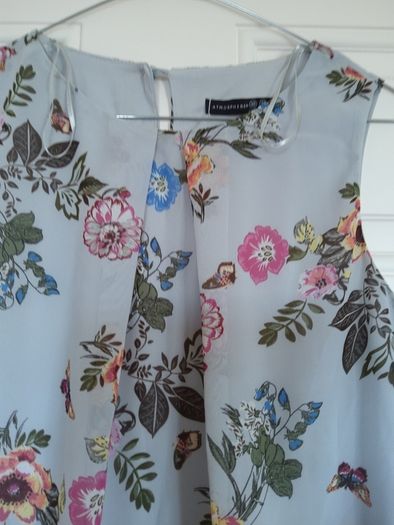 Atmosphere Grey and Floral sleeveless summer dress size 10