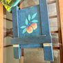 Rustic Teal Blue Wooden Cookbook Stand Folding Recipe Book Holder Tablet iPad Easel Image 9