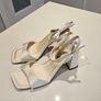 Bridal Shoes Ivory Wide Fit Block Heel Sandals (UK 7) Unworn Image 3