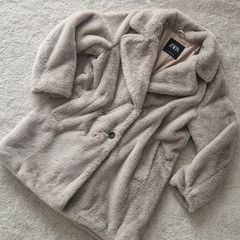ZARA Faux Fur Coat Size M