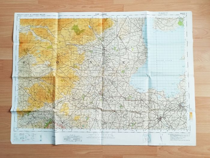 Vintage Ordnance Survey maps of Northern Ireland set of 9 maps