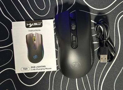 Wireless RGB mouse for real gamers +free mat