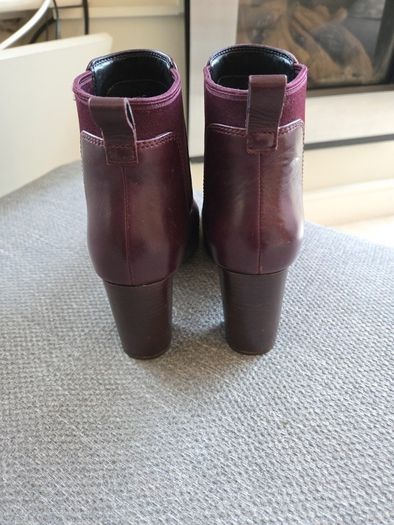 Clarks burgundy leather boots uk4