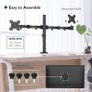 NEW SALE | Ergonomic Dual Monitor Stand for 13-27 inch LCD LED PC Screens for Desks, Height Adjustable Arm Bracket Tilt Image 6