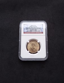United States : 2007 , Brilliant Uncirculated , John Adams One Dollar Coin