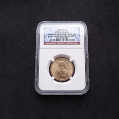 United States : 2007 , Brilliant Uncirculated , John Adams One Dollar Coin