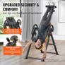 Inversion Table, 300lbs Capacity Heavy Duty Inversion Table, Decompression Back Stretcher Machine, Strength Training Equipment with Headrest, Ankle Lock, Adjustable Protective Belt, Orange/Black Image 2