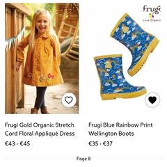 frugi dress Coco cord