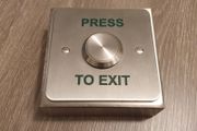 Flush 25mm stainless steel exit button SPB003F with back box