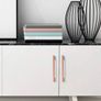 10 Pack Hole Center 128mm Kitchen Cabinet Handle Stainless Steel Brushed Copper Bedroom Drawer Pulls Rose Gold Modern Cupboard Knobs Width 12mm Image 4