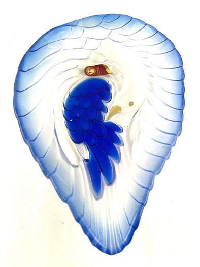 Vintage Swan Glass Bowl Made By Walther Glas