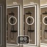 LED Bathroom Mirror Dual LED Speakers Antifog Bluetooth Fog Free Makeup Cosmetic Zoom x5 Vanity 80x60cm or 60x80cm Horizontal Vertical Cold Warm Neutral Bright Light Image 10