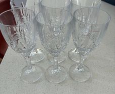 Galway Crystal Wine Glasses x6