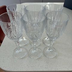 Galway Crystal Wine Glasses x6