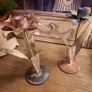 2 Handpainted Shabby Chic Metal Candleholders, AV Image 3