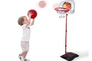 Basketball Stand Adjustable with Ball &amp; Net for Kids