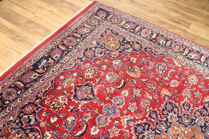 P.ersian Mashad Rug 'Signed' 345x248cm (MESH)