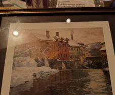 Framed print  of A Winter River Landscape Fritz Thaulow