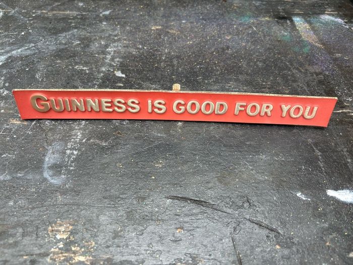 Vintage Rare Genuine "GUINNESS IS GOOD FOR YOU" shelf sign