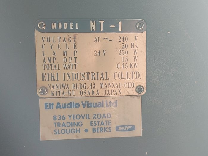 Vintage Eiki Elf NT-1 16mm Sound Film Projector Working Motor Lamp Kowa 11.250mm Lens, in very good condition, not tested