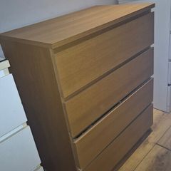 Oak IKEA Malm 4 Drawer