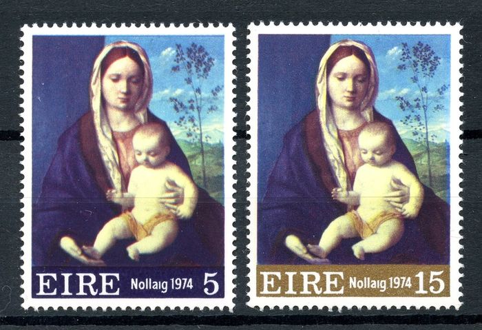Ireland 1974 Scott # 365-366 Christmas - Mint Never Hinged