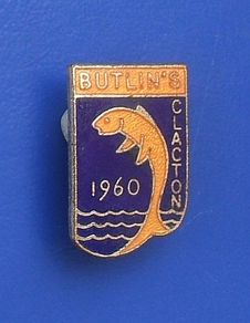 BUTLINS CLACTON 1960 (holiday camp, Essex) - resident camper's enamel badge
