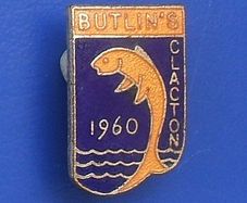 BUTLINS CLACTON 1960 (holiday camp, Essex) - resident camper's enamel badge