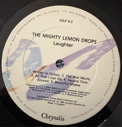 The Mighty Lemon Drops - Laughter. Release by the Wolverhampton band championed by Noel Gallagher. With printed inner sleeve. In super condition.